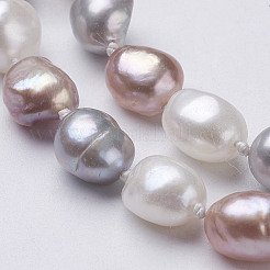 Natural Pearl Beaded Necklaces&nbsp;NJEW-P149-01C