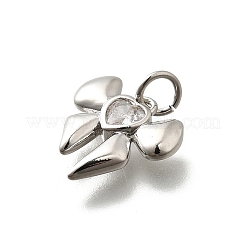 Brass Micro Pave Cubic Zirconia Charms&nbsp;KK-P295-43P