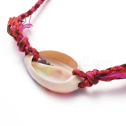 Printed Cowrie Shell Beads Braided Beads Bracelets&nbsp;BJEW-JB05058-03