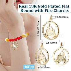 10Pcs Brass Pendants&nbsp;KK-BBC0010-27