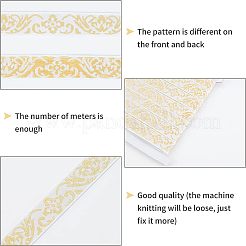 Ethnic Style Embroidery Polycotton Ribbons&nbsp;OCOR-WH0066-22B