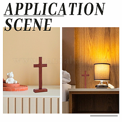 1Pc Wood Cross Display Decorations&nbsp;AJEW-HY0002-77