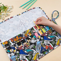 Shoes Printed Canvas Painting Brush Pen Storage Bag&nbsp;AJEW-WH0162-22