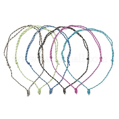 6Pcs 6 Colors Adjustable Polyester & Spandex Cord Necklace Making&nbsp;NJEW-JN05362