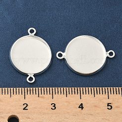 Flat Round Brass Connector Cabochon Settings&nbsp;KK-K414-13A-S