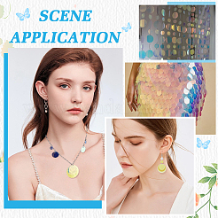 300pcs 5 Styles Iridescent PVC Paillette/Sequins Pendants&nbsp;PVC-SC0001-10