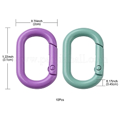 10Pcs Spray Painted Alloy Spring Gate Rings&nbsp;FIND-YW0001-83