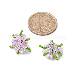 304 Stainless Steel Flower Stud Earrings&nbsp;EJEW-MZ00457-02