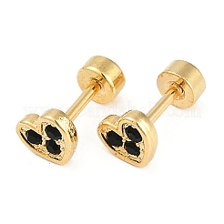 Heart Rhinestone Ear Fake Plugs&nbsp;EJEW-H105-26G