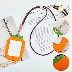 PU Leather ID Card Badge Holder&nbsp;DIY-SZ0010-62A