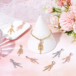 18Pcs 3 Colors Rack Plating Alloy European Dangle Charms&nbsp;FIND-DC0001-25