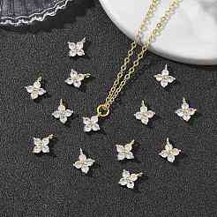 SHEGRACE Brass Cubic Zirconia Charms&nbsp;XGRQ4H913-680G-A