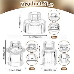 6Pcs 3 Styles CDouble-ended Glass Candlestick&nbsp;AJEW-OC0013-93