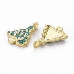 Rack Plating Alloy Enamel Pendants&nbsp;PALLOY-Q433-024-RS