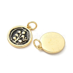 Brass Micro Pave Cubic Zirconia Pendants&nbsp;KK-S338-10G