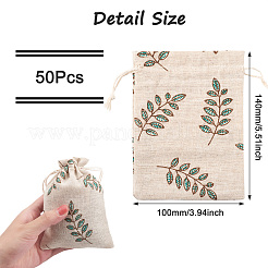 Polycotton(Polyester Cotton) Packing Pouches Drawstring Bags&nbsp;ABAG-T004-10x14-16