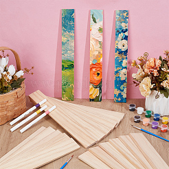Unfinished Pine Wood Rectangle Shape Slices&nbsp;WOOD-WH0002-63B