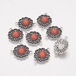 Tibetan Style Alloy Links connectors&nbsp;PALLOY-G170-01AS