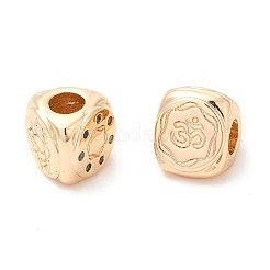 Brass with Cubic Zirconia European Beads&nbsp;KK-K333-34G