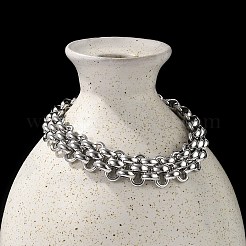 304 Stainless Steel Half Round Link Chain Bracelets for Women Men&nbsp;BJEW-F488-07P