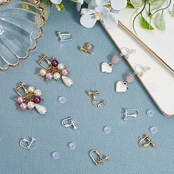 24Pcs 6 Styles Brass Clip-on Earring Findings&nbsp;KK-BBC0019-62