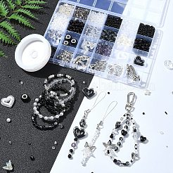 DIY Alloy & Glass & Acrylic Mobile Phone Strap Making Kits&nbsp;DIY-FS0006-65
