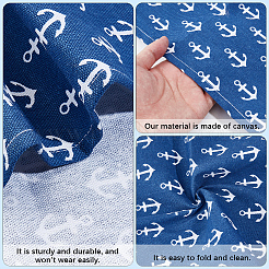 1Pc Anchor Pattern Chair Polycotton Cloth&nbsp;AJEW-GF0015-38F
