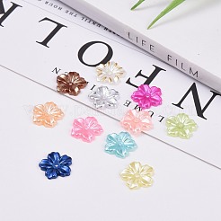 5-Petal ABS Plastic Imitation Pearl Bead Caps&nbsp;SACR-R862-M