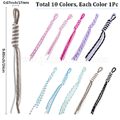 10Pcs 10 Colors Polyester Pendant Decorations&nbsp;HJEW-SC0003-18