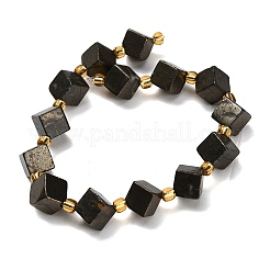 Natural Gold Pyrite/Golden Pyrite Beads Strands&nbsp;G-F833-M01-01