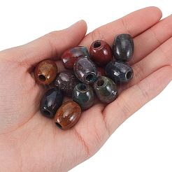 15Pcs Natural Indian Agate European Beads&nbsp;G-SP0001-46