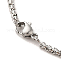 201 Stainless Steel Enamel Pendant Necklaces&nbsp;NJEW-P293-09G