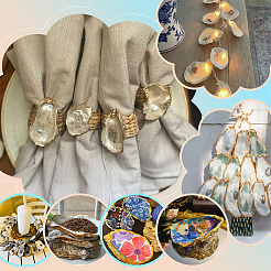 30Pcs 3 Styles Oyster Shell&nbsp;DIY-PH0029-34