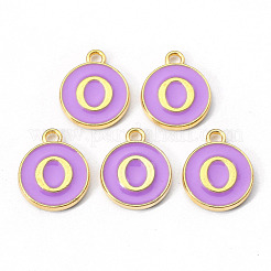 Golden Plated Alloy Enamel Charms&nbsp;ENAM-S118-10O