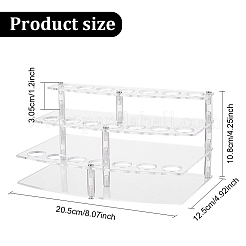 3-Tier 21-Hole Acrylic Lipstick Display Stands&nbsp;ODIS-WH0002-51