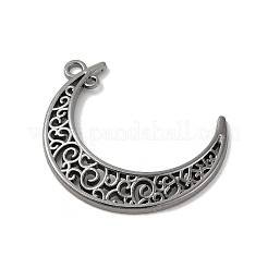 Tibetan Style Alloy Hollow Moon Links&nbsp;TIBEP-5312-B-FF