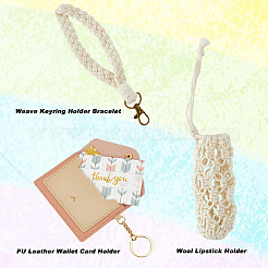 Cotton Macrame Pouch Pendant Decorations&nbsp;AJEW-CN0003-46A