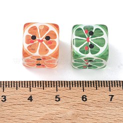 Printed Transparent Acrylic Beads&nbsp;MACR-BM0002-01B