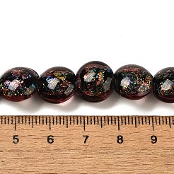 Handmade Dichroic Foil Glass Beads Strands&nbsp;DICH-U001-11D