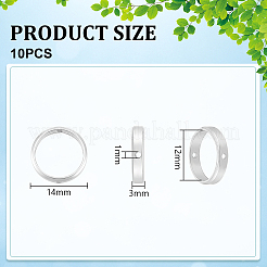 10Pcs 201 Stainless Steel Bead Frames&nbsp;STAS-UN0058-88