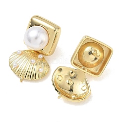 Brass Stud Earrings Findings&nbsp;KK-K427-38G