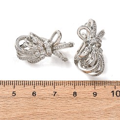 Brass Micro Pave Cubic Zirconia Twister Clasps&nbsp;KK-K422-11P