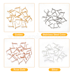 80Pcs 4 Color 304 Stainless Steel Ice Pick Pinch Bails&nbsp;STAS-UN0023-96