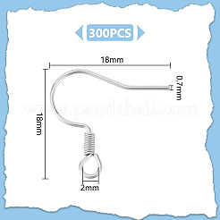 300Pcs 316 Surgical Stainless Steel Earring Wire&nbsp;STAS-UN0058-27