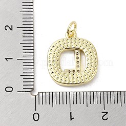 Rack Plating Brass Micro Pave Clear Cubic Zirconia Pendants&nbsp;KK-E102-33G-L