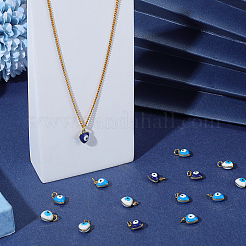 36Pcs 3 Colors Brass Enamel Charms&nbsp;KK-BBC0021-93