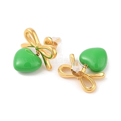 Heart Resin Stud Earrings&nbsp;EJEW-Z064-04G