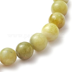Natural Chinese Jade Round Bead Stretch Bracelets for Women Men&nbsp;BJEW-TA00599