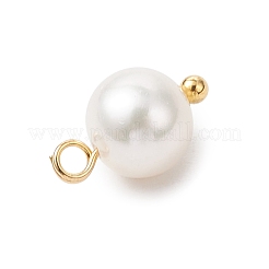 Natural Cultured Freshwater Pearl Round Charms&nbsp;PALLOY-JF04218-02