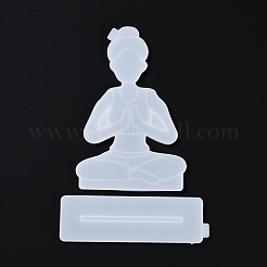 YOGA DIY Silicone Statue Molds&nbsp;DIY-G046-12